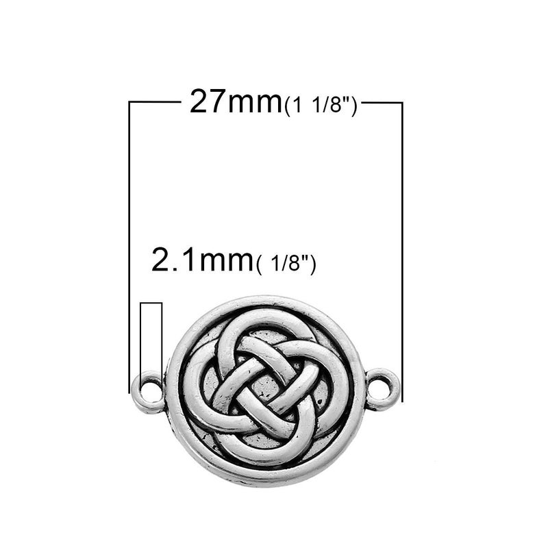 JGFinds Celtic Knot Connector Charms, Silver Tone Findings, 80 Pack (20 of Each Style) - Endless Irish Knot, Tibetan, Rune Charm, Wiccan, or Celtic Jewelry - Image 4